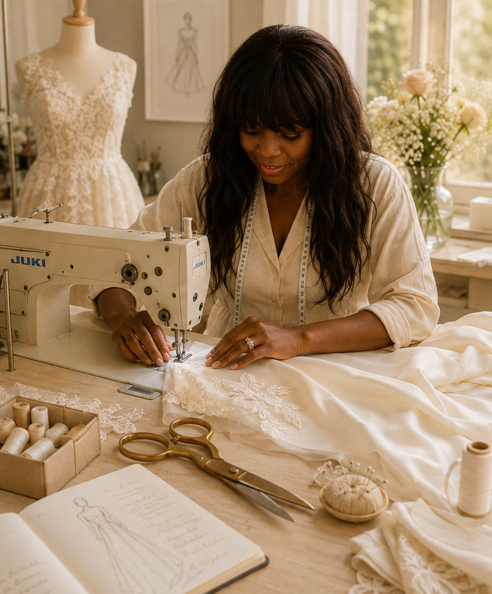 confection sur mesure robe de mariée
