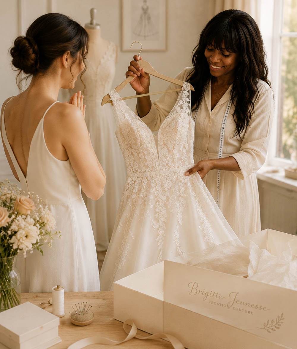 confection sur mesure robe mariage